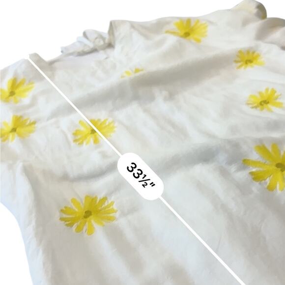 Something Navy White Daisy Linen blend Mini Dress Size Small - Picture 11 of 14